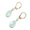 Lab-Grown Aqua Stone Briolette Gold-Filled Lever Back Earrings Crystal product 1
